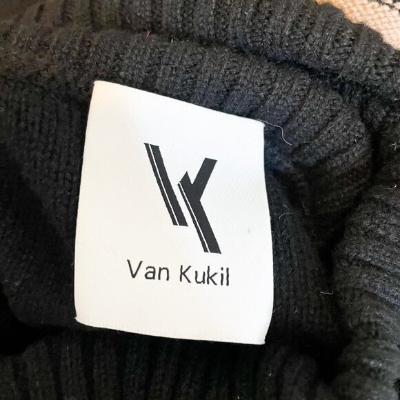 Van Kukil Women's Striped Cashmere Turtleneck Old Money Quiet Luxury, Size XS - Picture 4 of 8